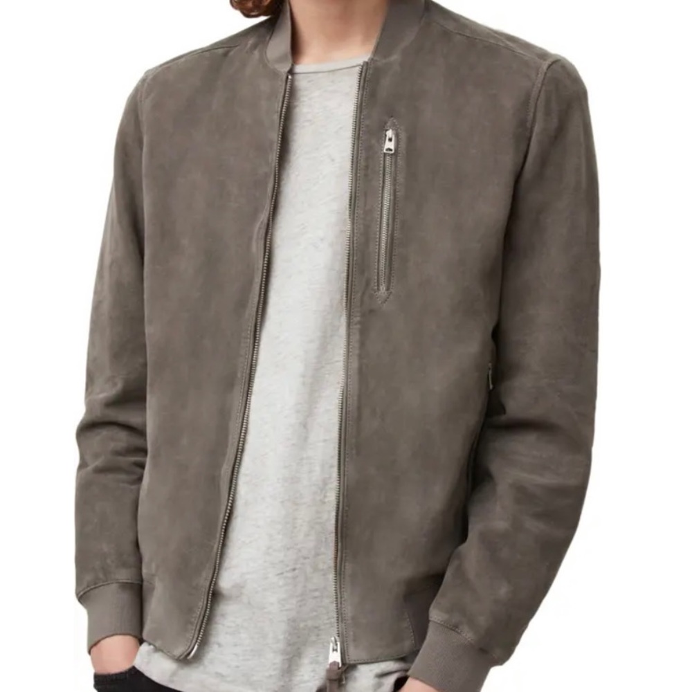 Allsaints Kemble Suede Bomber jacket, Men’s Size L